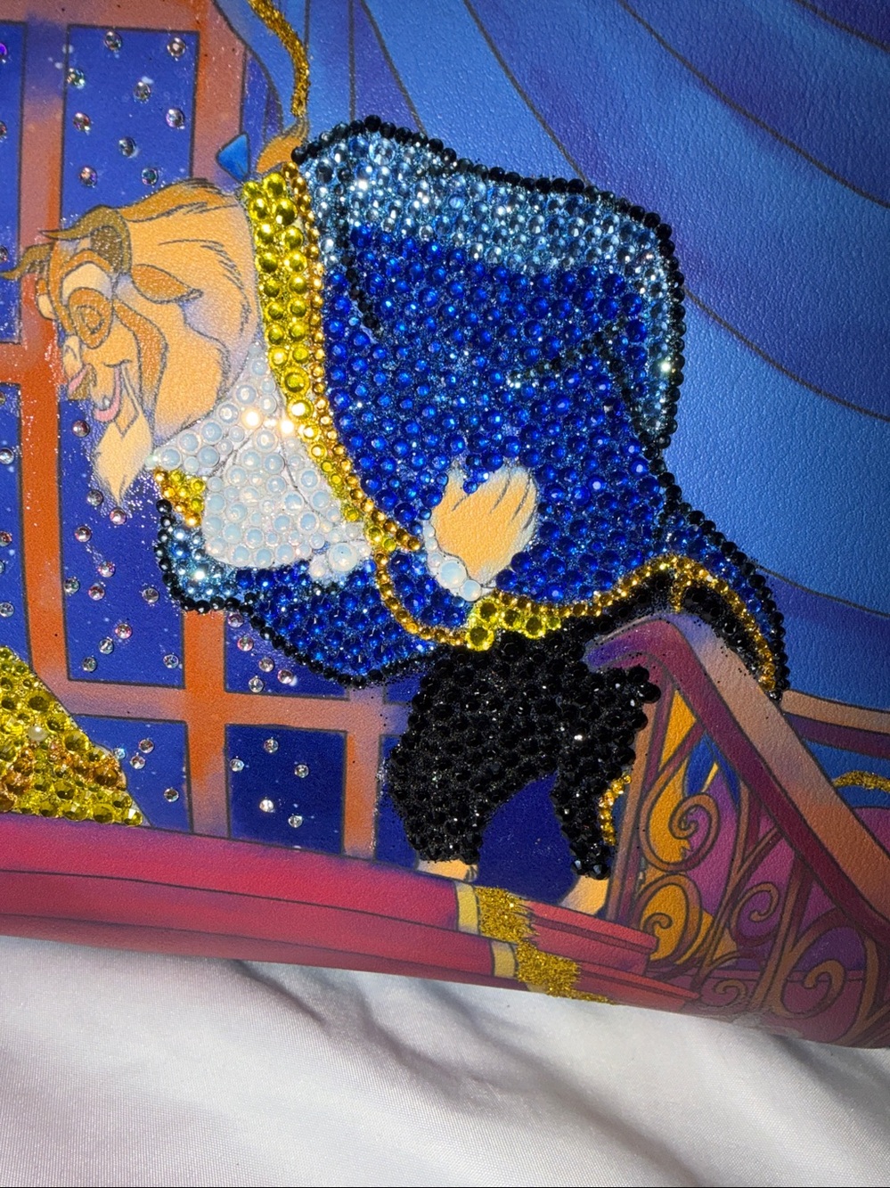 Loungefly beauty and the beast ballroom stairs Blinged Crossbody Bag - Picture 4 of 10